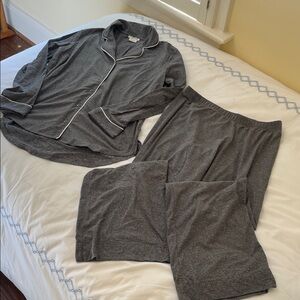 Shimera Long Sleeve and Pant Matching Grey Pajama Set Size XS